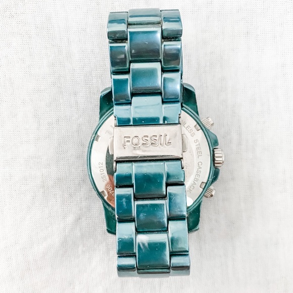 Fossil turquoise chronograph watch - Picture 3 of 5